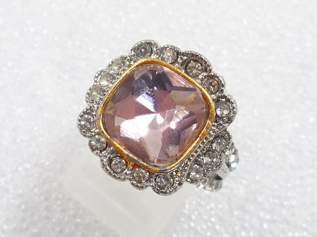 JAPANESE KIMONO / ANTIQUE COLORED STONE RING (SIZE 13.5)